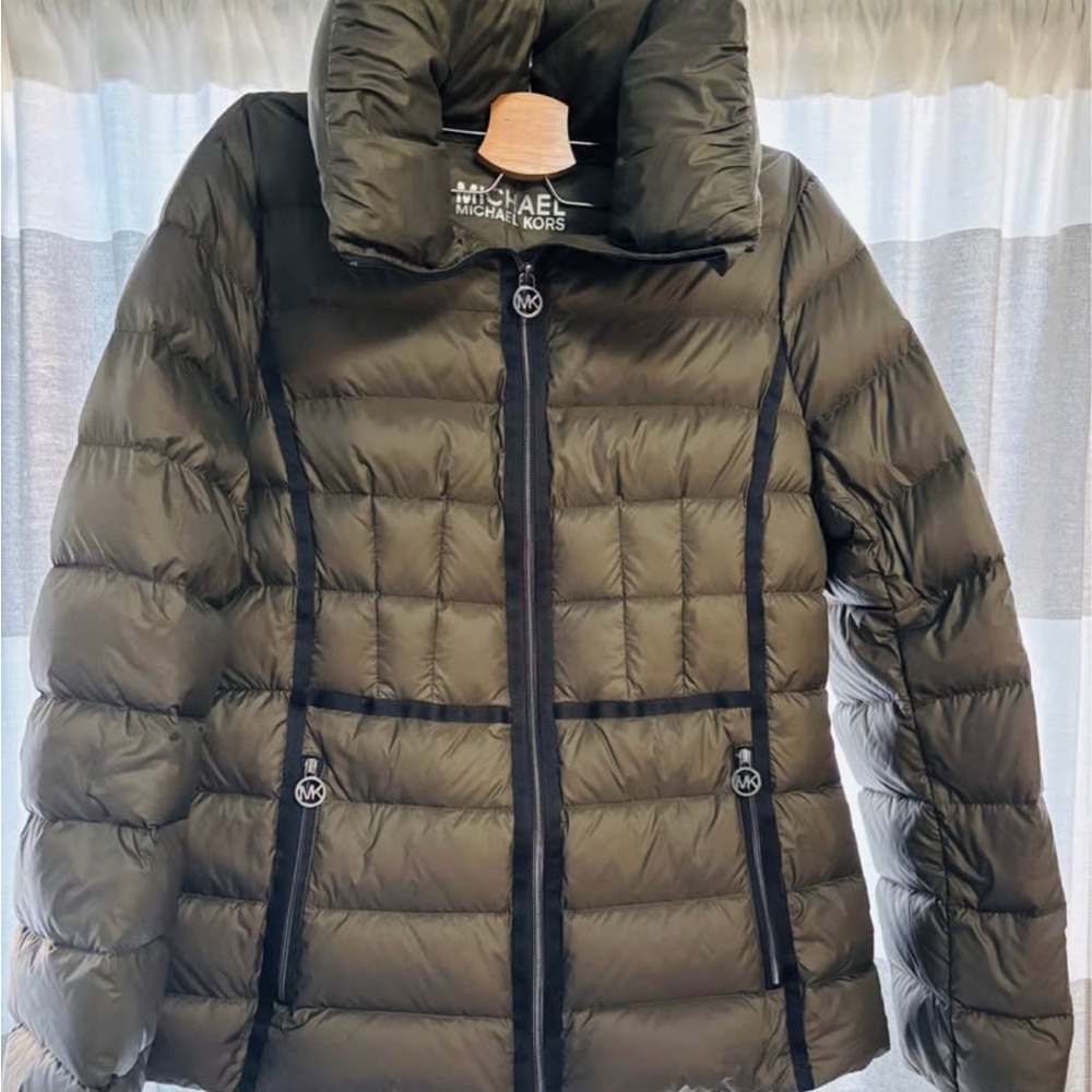 Michael Kors Women's Dark Green Puffer Coat